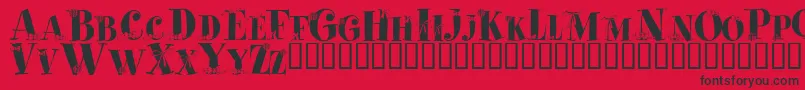 Cadeaux Font – Black Fonts on Red Background