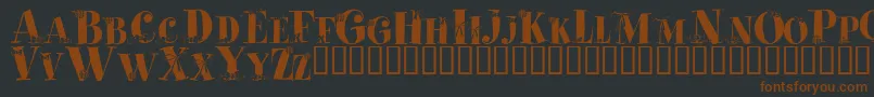 Шрифт Cadeaux – коричневые шрифты на чёрном фоне