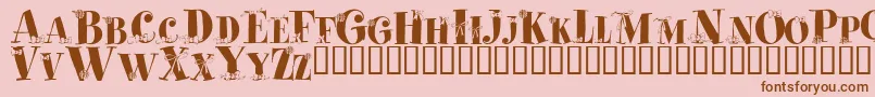 Cadeaux Font – Brown Fonts on Pink Background