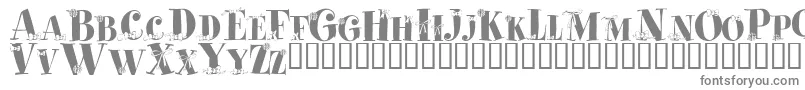 Cadeaux Font – Gray Fonts on White Background