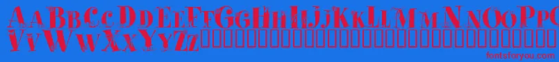 フォントCadeaux – 赤い文字の青い背景
