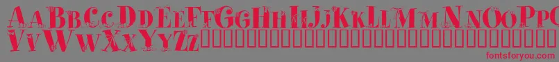 Cadeaux Font – Red Fonts on Gray Background