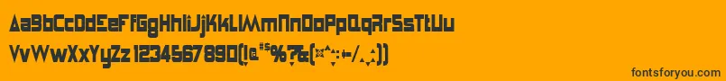 AnglepoiseLampshade Font – Black Fonts on Orange Background