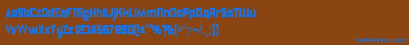 Шрифт AnglepoiseLampshade – синие шрифты на коричневом фоне