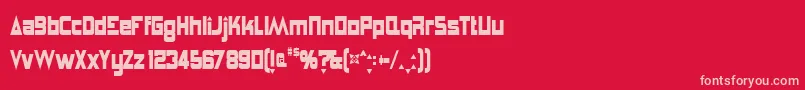 Шрифт AnglepoiseLampshade – розовые шрифты на красном фоне