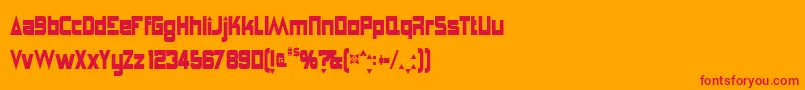 AnglepoiseLampshade Font – Red Fonts on Orange Background