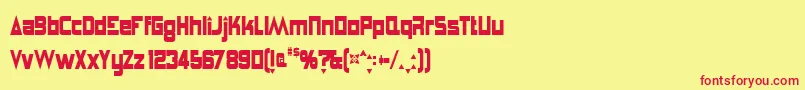 AnglepoiseLampshade Font – Red Fonts on Yellow Background