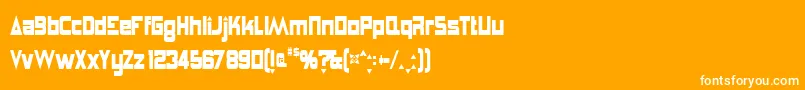 AnglepoiseLampshade Font – White Fonts on Orange Background