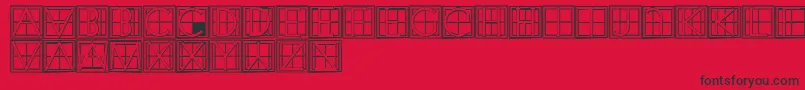 XperimentypothreeCSquare Font – Black Fonts on Red Background