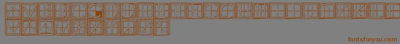 XperimentypothreeCSquare Font – Brown Fonts on Gray Background