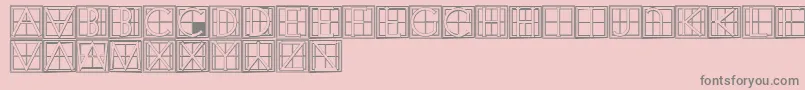 XperimentypothreeCSquare Font – Gray Fonts on Pink Background