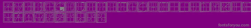 Police XperimentypothreeCSquare – polices grises sur fond violet