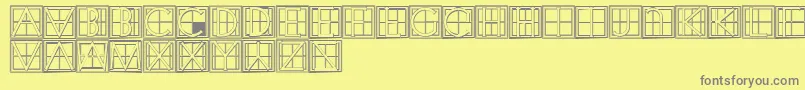 fuente XperimentypothreeCSquare – Fuentes Grises Sobre Fondo Amarillo