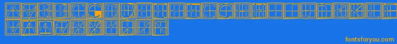 Шрифт XperimentypothreeCSquare – оранжевые шрифты на синем фоне