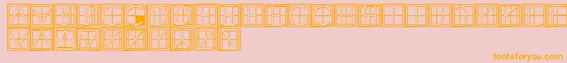 Police XperimentypothreeCSquare – polices orange sur fond rose