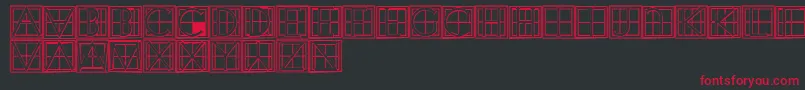 XperimentypothreeCSquare Font – Red Fonts on Black Background