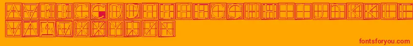 XperimentypothreeCSquare Font – Red Fonts on Orange Background