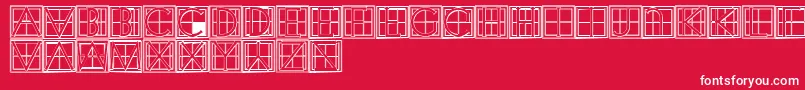 fuente XperimentypothreeCSquare – Fuentes Blancas Sobre Fondo Rojo