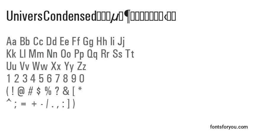 UniversCondensedРќРµР¶РёСЂРЅС‹Р№ Font – alphabet, numbers, special characters