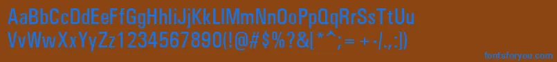 UniversCondensedРќРµР¶РёСЂРЅС‹Р№ Font – Blue Fonts on Brown Background