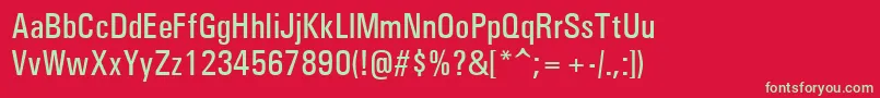 フォントUniversCondensedРќРµР¶РёСЂРЅС‹Р№ – 赤い背景に緑の文字