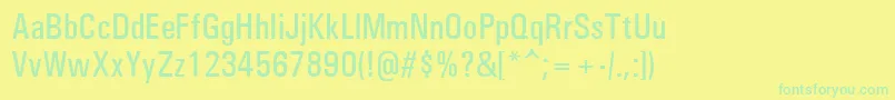 UniversCondensedРќРµР¶РёСЂРЅС‹Р№ Font – Green Fonts on Yellow Background