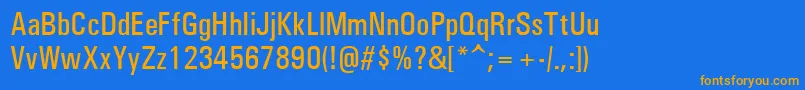 UniversCondensedРќРµР¶РёСЂРЅС‹Р№ Font – Orange Fonts on Blue Background