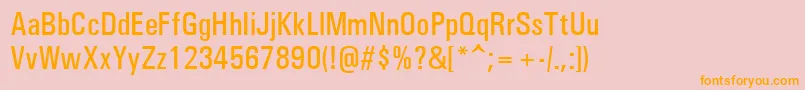 UniversCondensedРќРµР¶РёСЂРЅС‹Р№ Font – Orange Fonts on Pink Background
