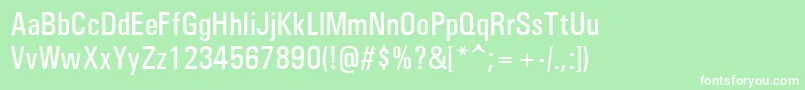 UniversCondensedРќРµР¶РёСЂРЅС‹Р№ Font – White Fonts on Green Background