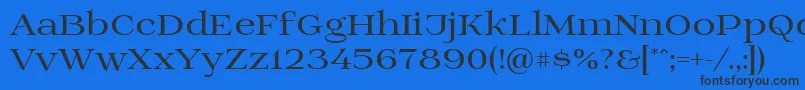 Шрифт Prida01bold – чёрные шрифты на синем фоне