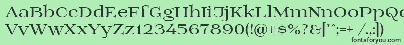 フォントPrida01bold – 緑の背景に黒い文字