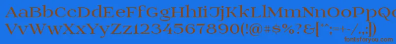 Police Prida01bold – polices brunes sur fond bleu