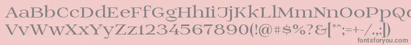 Prida01bold-Schriftart – Graue Schriften auf rosa Hintergrund