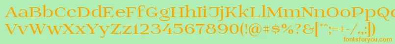 Prida01bold Font – Orange Fonts on Green Background
