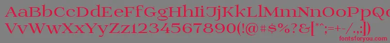 フォントPrida01bold – 赤い文字の灰色の背景