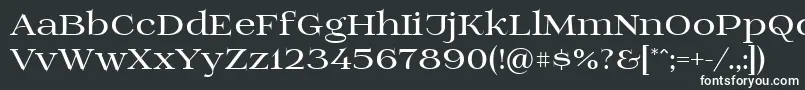 フォントPrida01bold – 黒い背景に白い文字