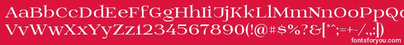 フォントPrida01bold – 赤い背景に白い文字