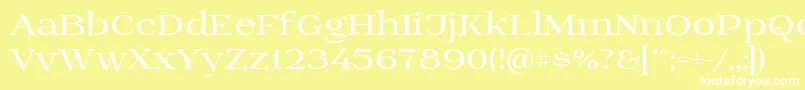 フォントPrida01bold – 黄色い背景に白い文字