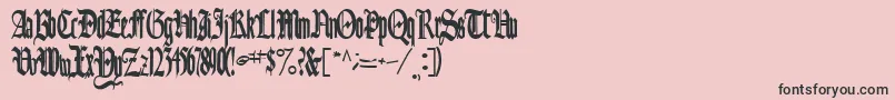 Authurfont110Bold Font – Black Fonts on Pink Background