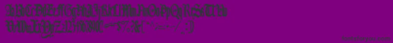 Authurfont110Bold Font – Black Fonts on Purple Background