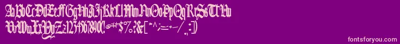 Police Authurfont110Bold – polices roses sur fond violet