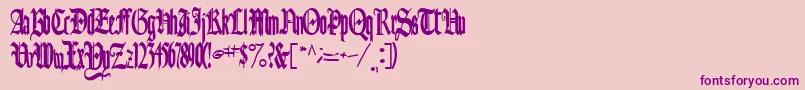 Authurfont110Bold Font – Purple Fonts on Pink Background