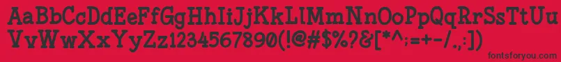 フォントFonesiaBold – 赤い背景に黒い文字