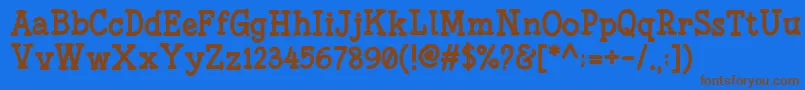 Шрифт FonesiaBold – коричневые шрифты на синем фоне