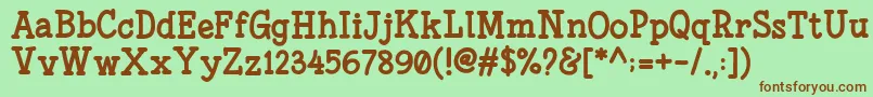 FonesiaBold Font – Brown Fonts on Green Background