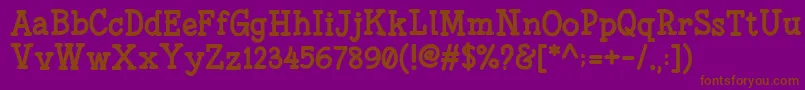 FonesiaBold Font – Brown Fonts on Purple Background