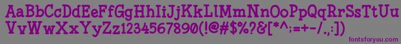 Шрифт FonesiaBold – фиолетовые шрифты на сером фоне
