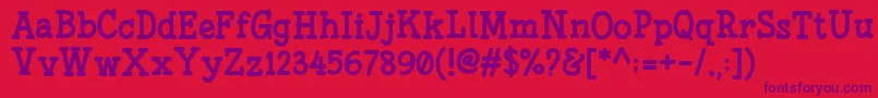 FonesiaBold Font – Purple Fonts on Red Background