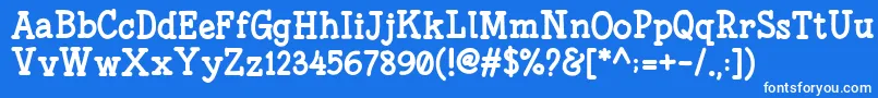 フォントFonesiaBold – 青い背景に白い文字