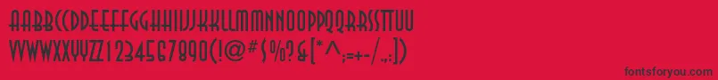 フォントAnnastd – 赤い背景に黒い文字